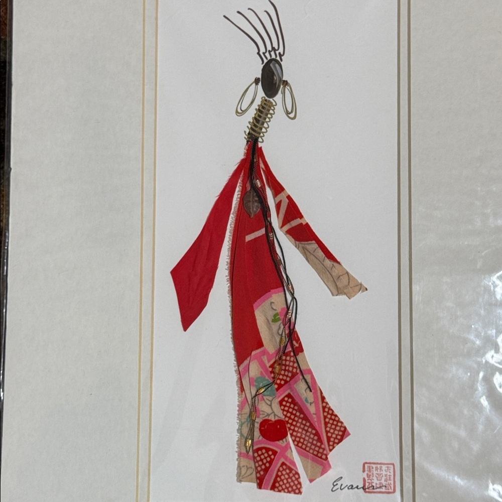 SHELLEY RAPP EVANS SPIRIT KEEPERS MATTED MIXED MEDIA ART SEALED 2004 ORIGINALS - Picture 4 of 13